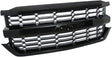 Front Bumper Upper Grille Grill Compatible with Chevrolet Silverado 1500 2016-2018 (Black) - V.I.P Digital Presence