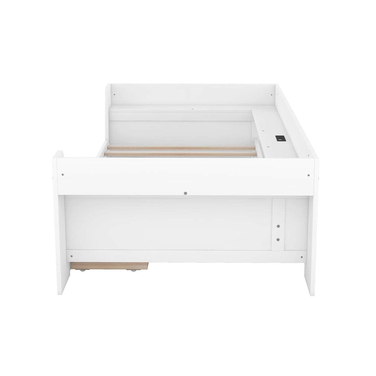 Upholstered Daybed with Trundle, Wood Slat Support,Upholstered Frame Sofa Bed Twin Blue - V.I.P Digital Presence