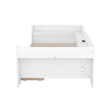 Upholstered Daybed with Trundle, Wood Slat Support,Upholstered Frame Sofa Bed Twin Blue - V.I.P Digital Presence