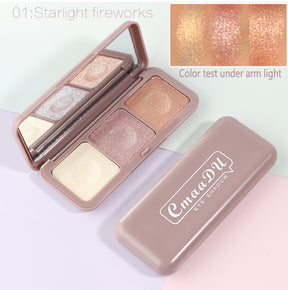CmaaDu Three Color Mashed Potato Eye Shadow Fairy Plate Earth Color Moonlight Eye Shadow Color - V.I.P Digital Presence