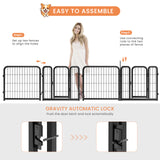 Outdoor dog fence, 8-piece board dog fence. 31 inch portable pet sports fence. Black, 26.3 inches wide x 31.5 inches high. - V.I.P Digital Presence