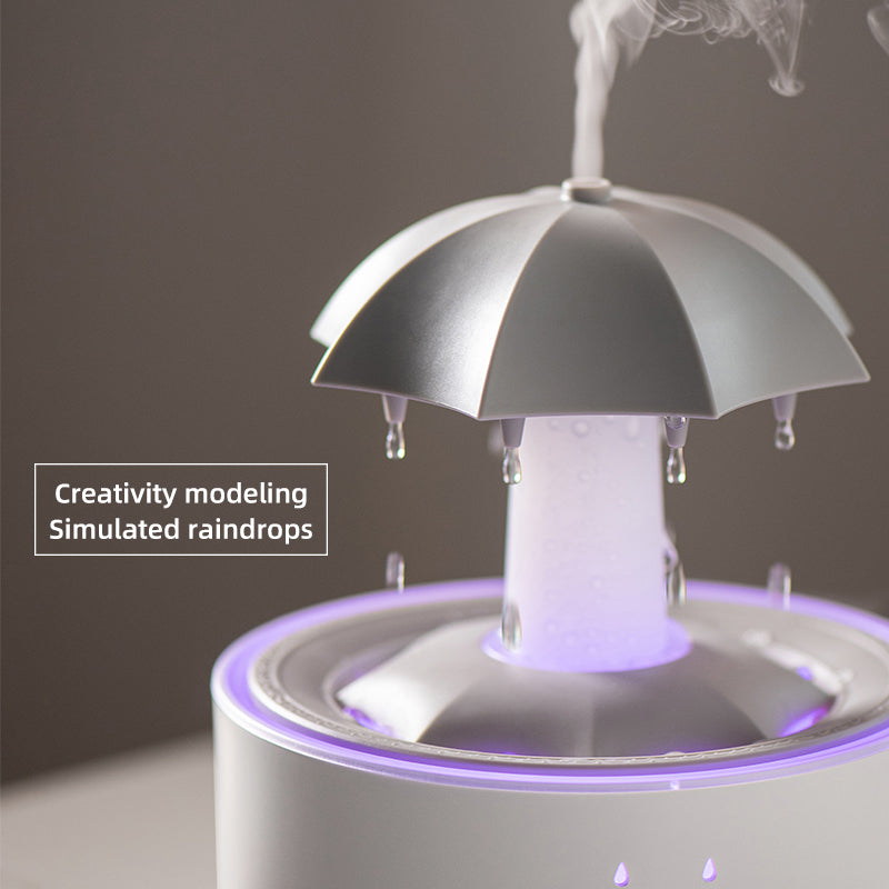 Rotating umbrella water droplet humidifier household heavy fog desktop rainbow lights remote control aromatherapy machine - V.I.P Digital Presence