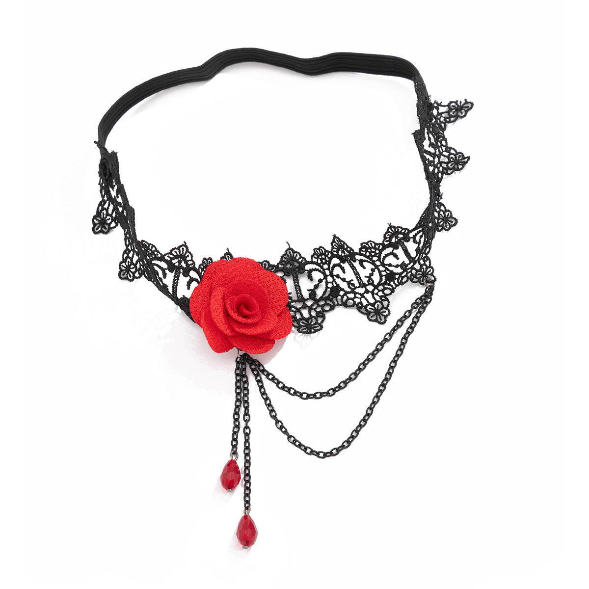 Sexy Red Rose Lace Leg Chain Sweet Cool Style Elastic Leg Strap Lolita Leg Ring - V.I.P Digital Presence
