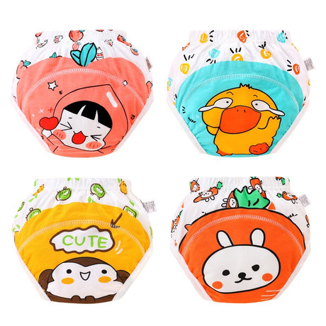 Learning pants, baby rings, diapers, cartoon prints, baby girls and boys training pants, cotton absorbent - V.I.P Digital Presence