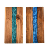 Acacia Wood Resin Splicing Large Charcuterie Board Epoxy Resin Ocean Wave Pattern Cutting Board for Kitchen - V.I.P Digital Presence
