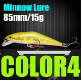 Señuelo de pesca AFISHLURE Wobblers Trucha 85 mm/15 g Minnow Cebos duros Iscas Artificial Pesca Leurre