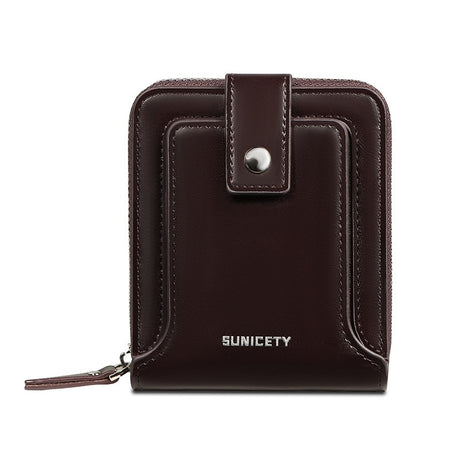 RFID Anti-Theft Brush Vintage Zipper Wallet Horizontal Type Driver's License Airtag Card Bag Manual Wallet - V.I.P Digital Presence