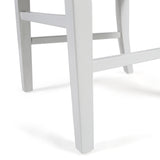 Roshan Farmhouse Acacia Wood Dining Chairs, White / Walnut (Set of 2) - V.I.P Digital Presence