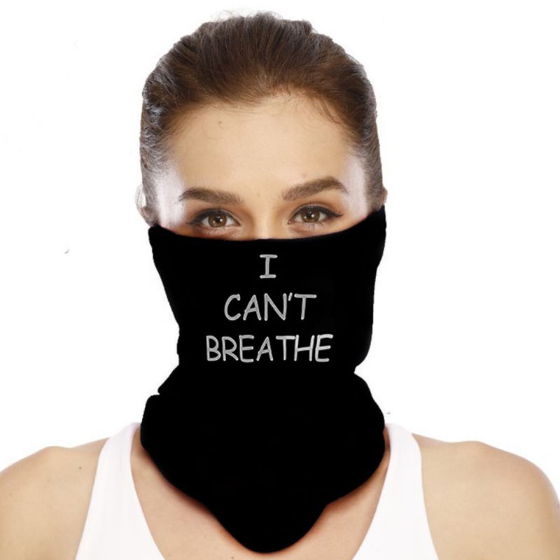 Polyester Bandana Face Scarf I CAN'T BREATHE Protective Riding Face cover Multi-function Magic Head Scarf  For Parade Protest - V.I.P Digital Presence