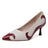 Red and green dragonfly pointed slender heel banquet women's shoes color blocked single shoes for women - V.I.P Digital Presence