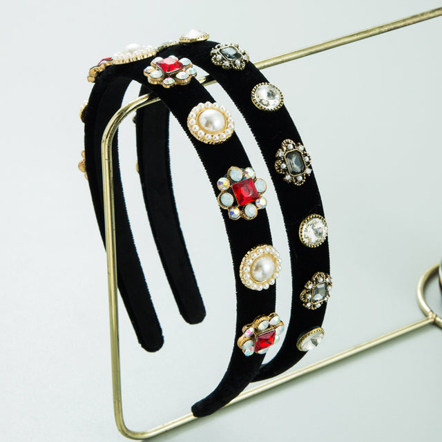 Baroque Court Diamond Tapered Headband Retro Style Premium Hair Ornament - V.I.P Digital Presence