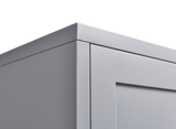 Grey metal kitchen storage cabinet, kitchen pantry storage cabinet with door and shelf, adjustable leveling feet - V.I.P Digital Presence