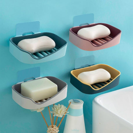 Bathroom soap box storage rack free perforated shelf drain toilet soap rack household suction cup wall-mounted soap box - V.I.P Digital Presence