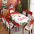 Christmas Waterproof Printed Tablecloth Restaurant Home Printed Chair Cover Christmas Tablecloth Chair Cover Decorative Set - V.I.P Digital Presence
