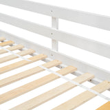 Twin over Twin House Bunk Bed with Roof , Window, Window Box, Door , with Safety Guardrails and Ladder, Pink/White - V.I.P Digital Presence