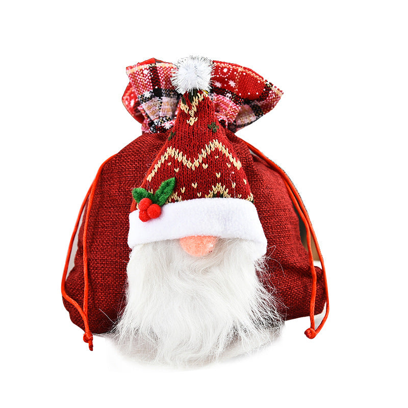 Christmas Faceless Doll Tote Bag Creative Christmas Apple Bag Candy Bag Christmas Gift Bundle Pocket - V.I.P Digital Presence
