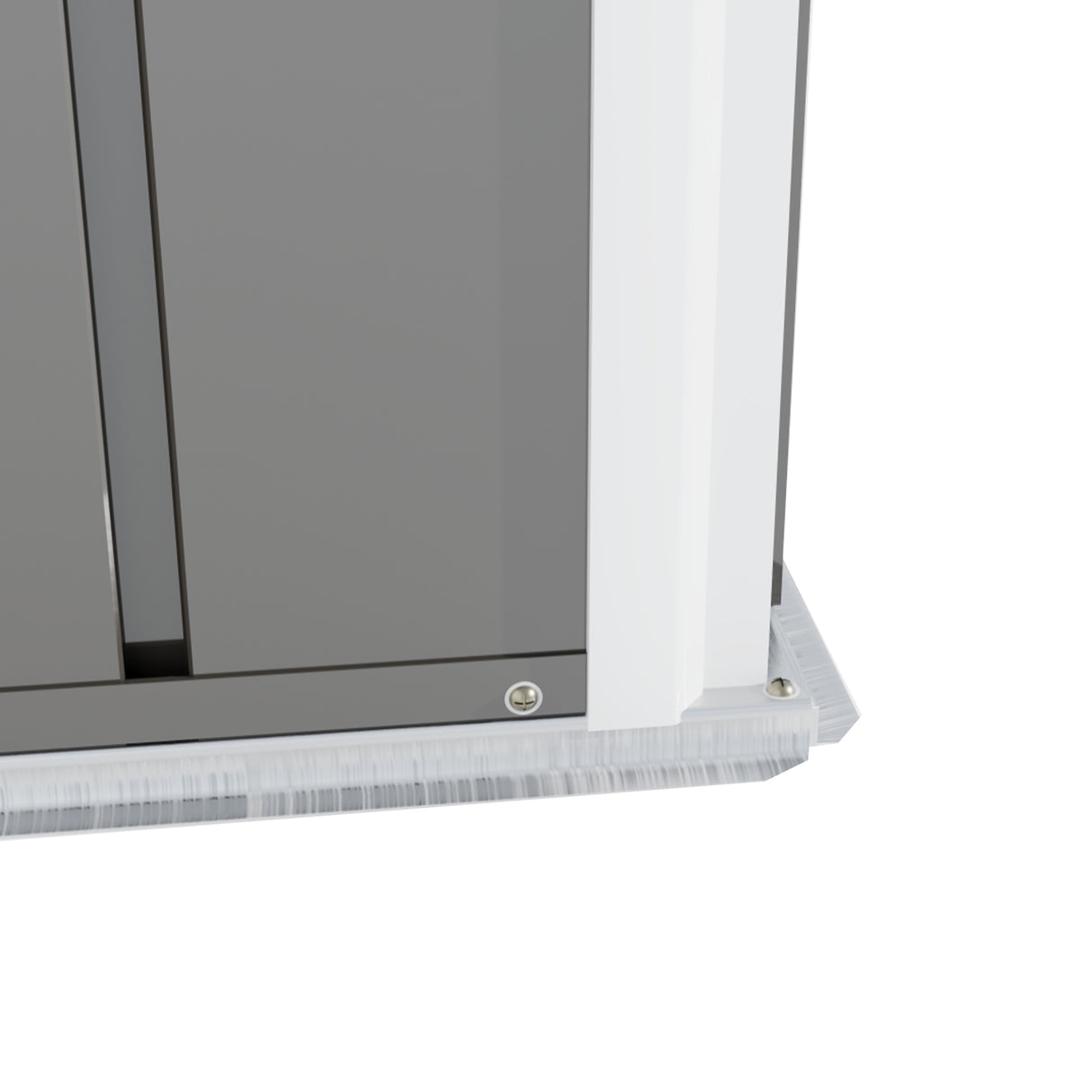 5 * 3FT outdoor storage shed, tool shed with sloping roof and lockable door, backyard garden metal shed, courtyard lawn, gray - V.I.P Digital Presence