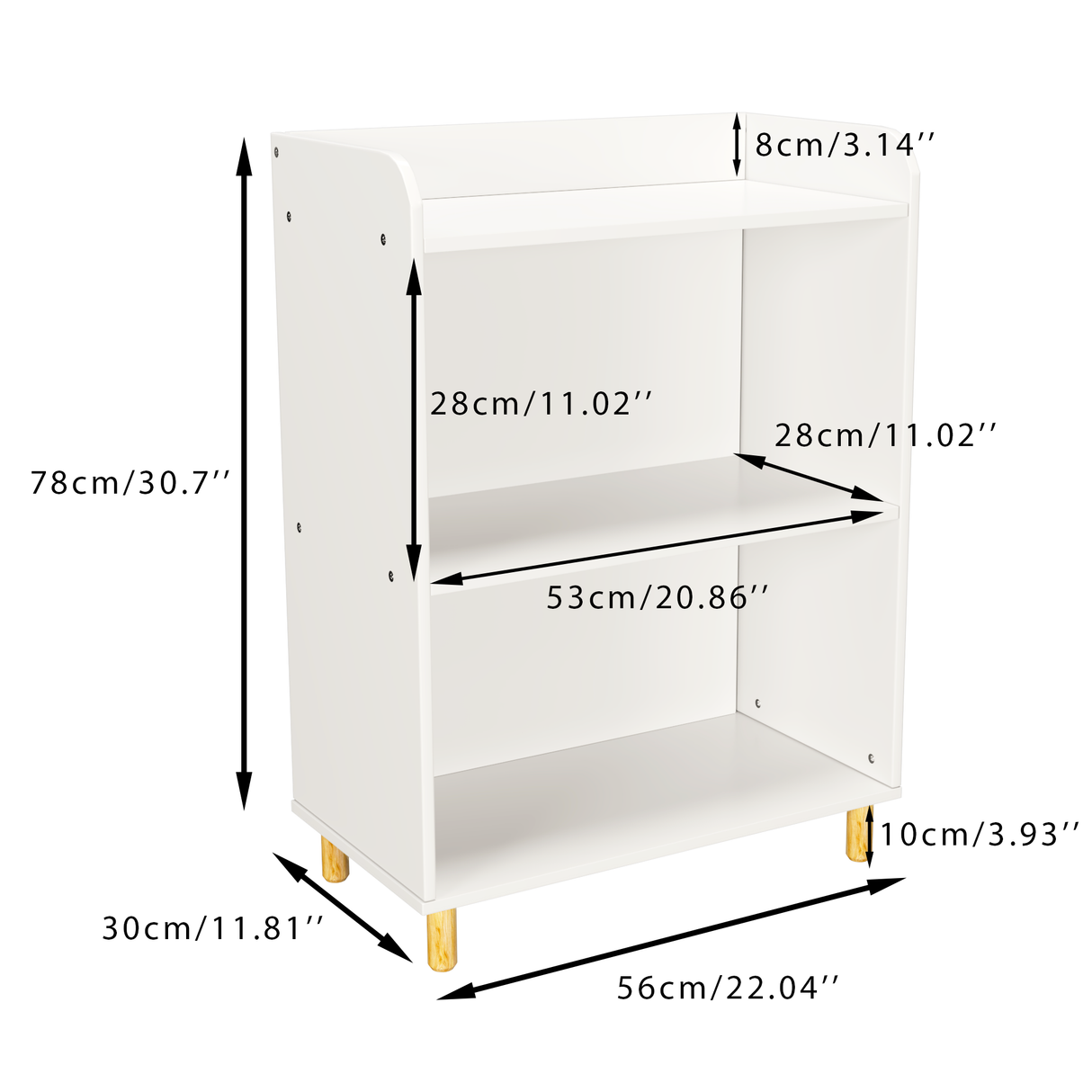 Kids 3-Tier Bookcase  Children's Book Display Bookshelf Toy Storage Cabinet Organizer for Children's Room - V.I.P Digital Presence