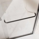 44 "-48" wide * 72 "high semi frameless double sliding shower door 1/4" (6mm) thick SGCC tempered glass door, matte black - V.I.P Digital Presence