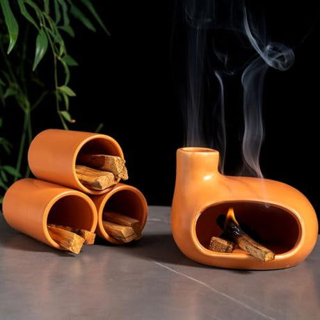 Ceramic Incense Burner with Palo Santo and Sage for Aromatherapy - V.I.P Digital Presence