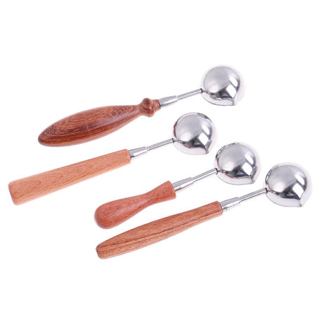 Anti-Hot Sealing Wax Spoon Wood Handle Retro Wax Stamping Spoons Invitation Cards Decorative Stamps Craft - V.I.P Digital Presence