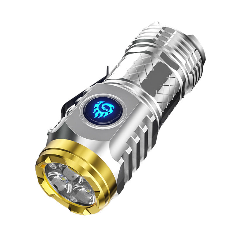 Factory Price Plastic Flashlight Rechargeable 3 LED 3000 Lumens 5 Modes Outdoor EDC Flashlight Power Outage Emergency Lighting - V.I.P Digital Presence