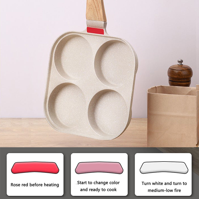 Fried Egg Burger Machine Frying Pan Non-Stick Surface Household Four Hole Breakfast Pan Fried Egg Divine Tool Pancake Pan - V.I.P Digital Presence
