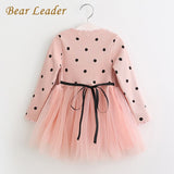 Bear Leader Girls Dress Pentagram Princess Dress Brand Girls Clothes Children Clothing European and American Style Girls Dresses