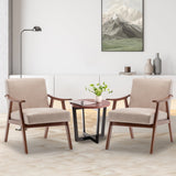 Solid wood frame living room chair, accent chair with thick backrest, casual chair Indoo - V.I.P Digital Presence