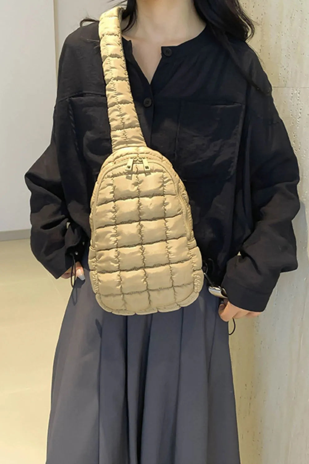 Quilted Nylon Crossbody  Bag - V.I.P Digital Presence