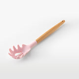 11-Piece Barreled Cooking Utensils Set With Wooden Handle Pink - V.I.P Digital Presence