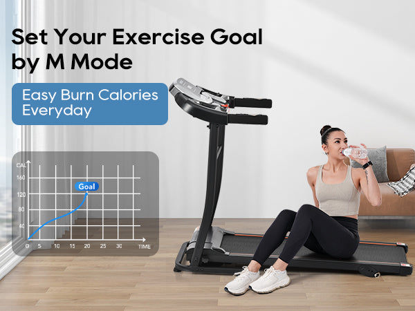 Home folding treadmill with pulse sensor, 2.5-horsepower silent brushless motor, 3-level tilt, 12 preset programs - V.I.P Digital Presence