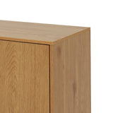 Side panel buffet cabinet with storage room, 47.2 "natural wood color kitchen cabinet with 3 drawers and 2 doors - V.I.P Digital Presence