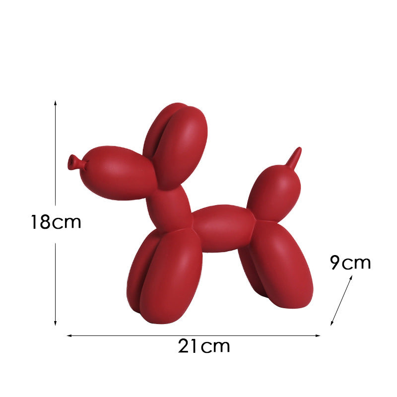 New black and white plaid balloon dog ornaments creative TV cabinet wine cabinet living room porch resin crafts - V.I.P Digital Presence