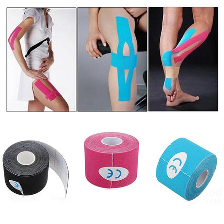 2Size Kinesiology Tape Athletic Tape Sport Recovery Tape Strapping Gym Fitness Tennis Running Knee Muscle Protector Scissor - V.I.P Digital Presence