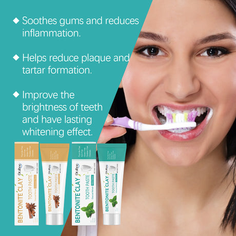 Volcanic Ash Bentonite Toothpaste Series Clean And Remove Stains Toothpaste To Improve Yellow Teeth Care For Teeth - V.I.P Digital Presence