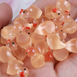 Resin luminous cartoon three-dimensional cute cartoon duck DIY car ornament keychain micro landscape hair clip decoration - V.I.P Digital Presence