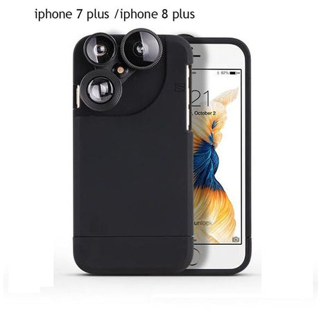 4 In 1 Telescope lense Mobile Phone Case for Iphone x 8plus 7 plus 6 plus 8 7 6s Camera lenses Outdoor Hunting - V.I.P Digital Presence