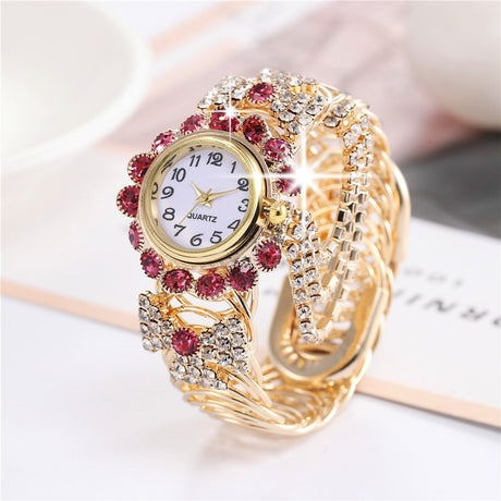 New trend and fashion women's watch with diamond inlaid digital quartz female bracelet watch - V.I.P Digital Presence