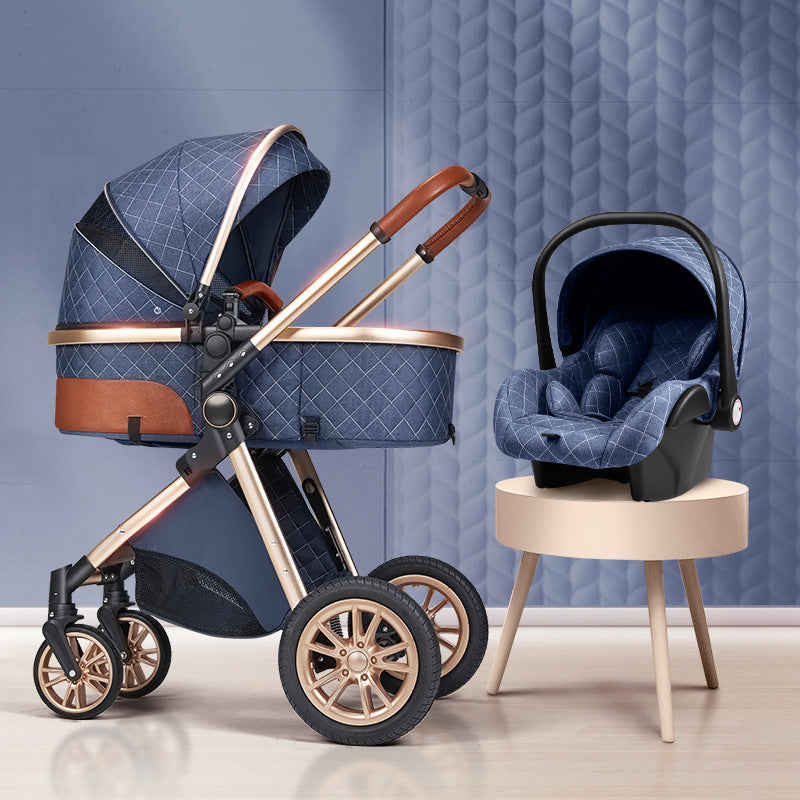 High landscape baby stroller that can sit or lie down lightweight folding two-way shock-absorbing newborn baby stroller - V.I.P Digital Presence