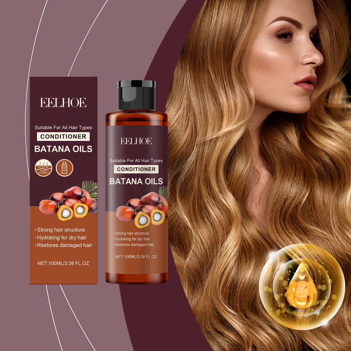 Batana Conditioner Repair Dry Split Ends Hydrating Smooth Improve Frizzy Hair Care - V.I.P Digital Presence