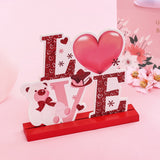 Valentine's Day Love Valentine's Day desktop wooden crafts DIY cute ornaments - V.I.P Digital Presence