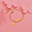 Stainless steel personalized engraved three color curved bracelet simple and personalized women's bracelet - V.I.P Digital Presence