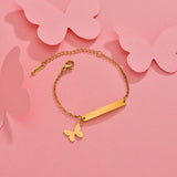 Stainless steel personalized engraved three color curved bracelet simple and personalized women's bracelet - V.I.P Digital Presence