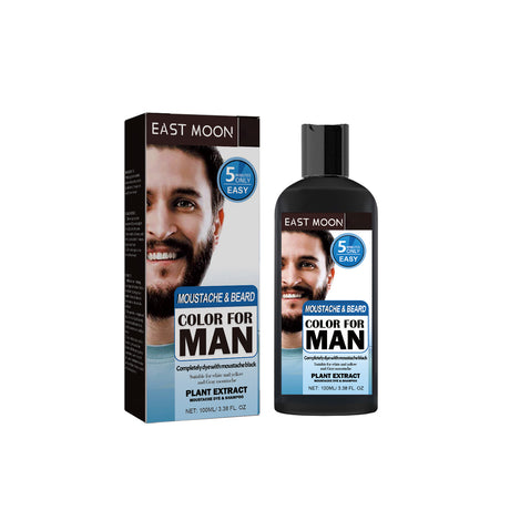 Beard Hair Dye Color Shampoo, Quick Color Black For Men's Hair And Beard Slit Drying Treatment - V.I.P Digital Presence