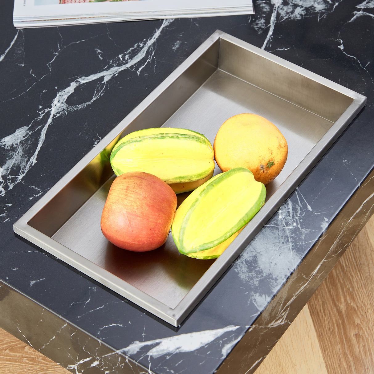 A modern and practical coffee table made of MDF material with black patterns - V.I.P Digital Presence