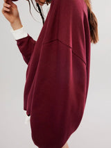 Contrast Dropped Shoulder Long Sleeve Sweatshirt - V.I.P Digital Presence