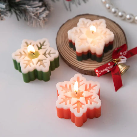 New Christmas Snowflake Aromatherapy Candle Hand-Made Romantic Atmosphere Creative Home Desktop Decorations With Gifts Ornaments - V.I.P Digital Presence