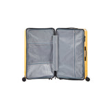 Luggage Set 4 pcs (20"/24"/29"/Travel Bag), PC+ABS Durable Lightweight Luggage with Collapsible Cup Holder TSA Lock, Yellow