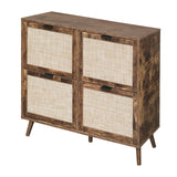 4 Door Shoe Rack, Freestanding Modern Shoe Storage Cabinet, for Entryway - V.I.P Digital Presence